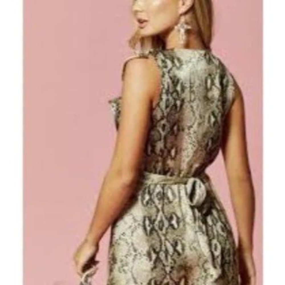 Dress animal prints wrap skirt dress